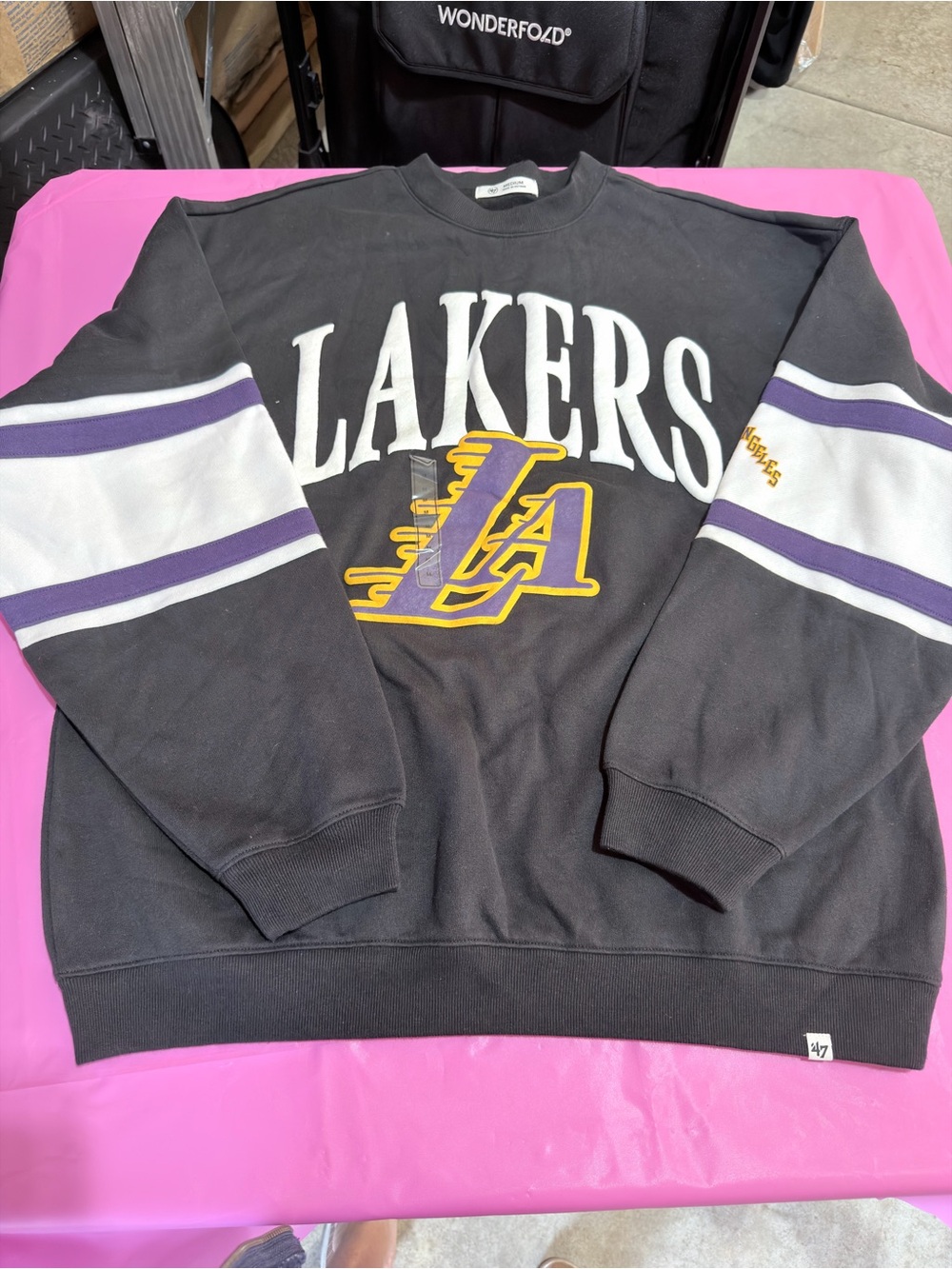 LAKERS Steadfast Pullover Crew Sweatshirt City Edition Womens Medium NWT